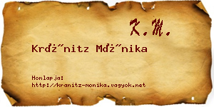 Kránitz Mónika névjegykártya