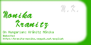 monika kranitz business card